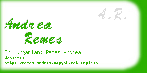 andrea remes business card